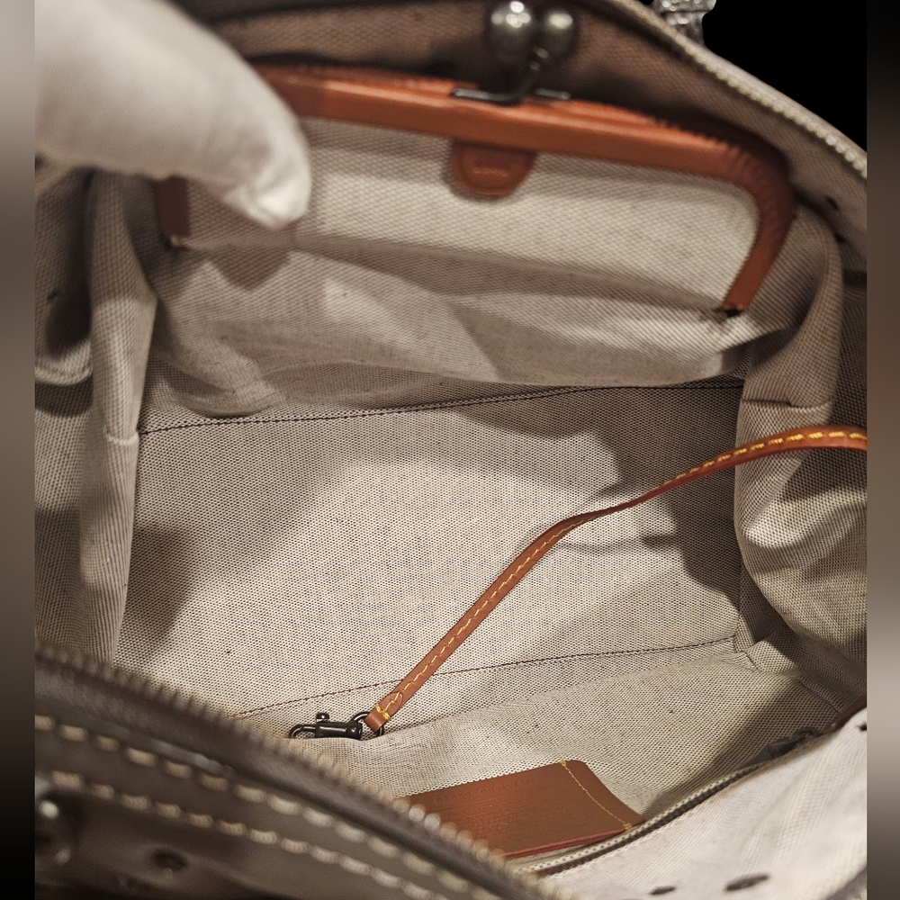 Coach 1941 Rogue Satchel With Colorblock Exotic Snakeskin Detail - Picture 6 of 9